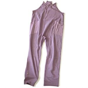 Purple Jumpsuit Waffle Knit Size Medium NWT